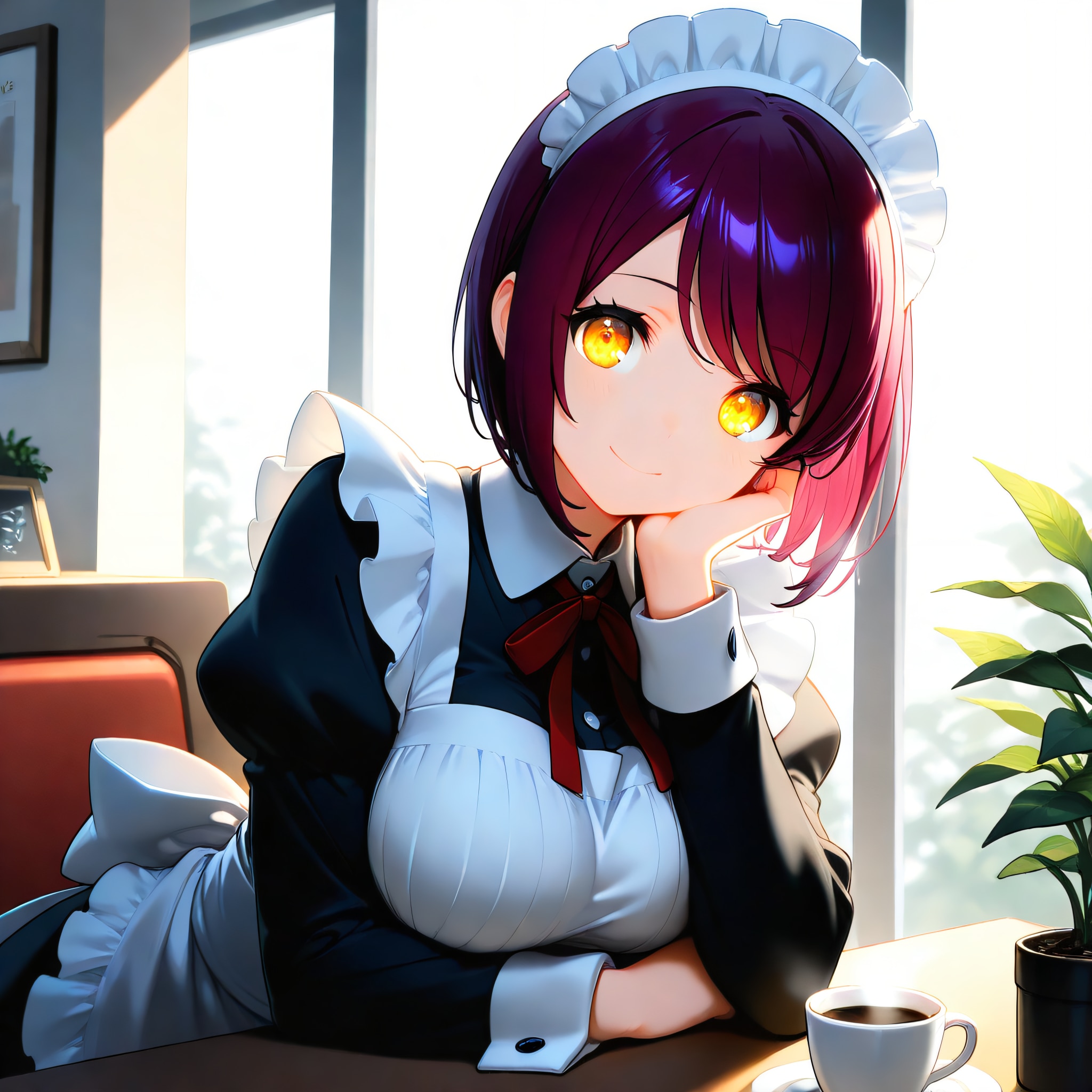 おはようございます（挨拶メイドの芽衣ちゃん） | の人気AIイラスト・グラビア