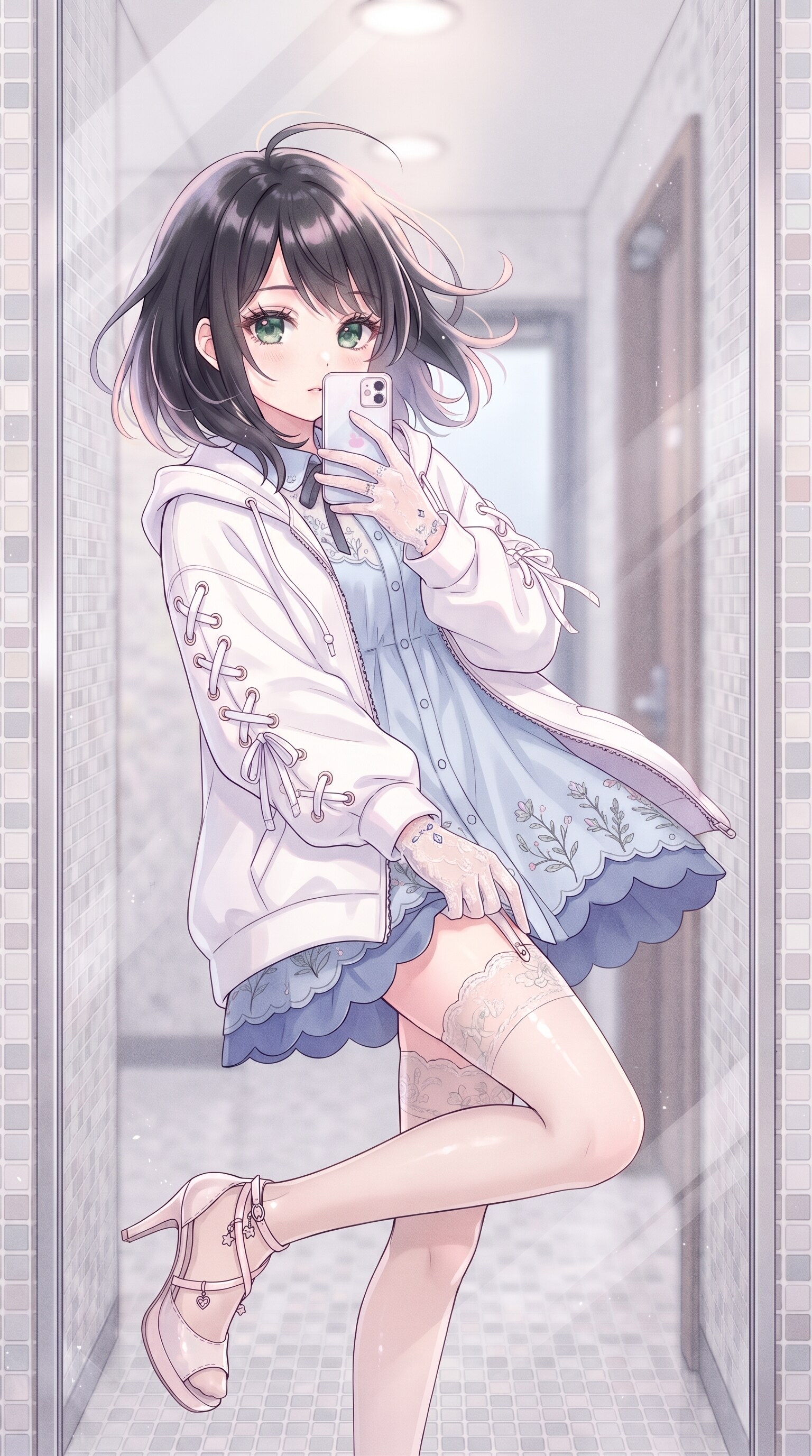 蒼花揺れる鏡影