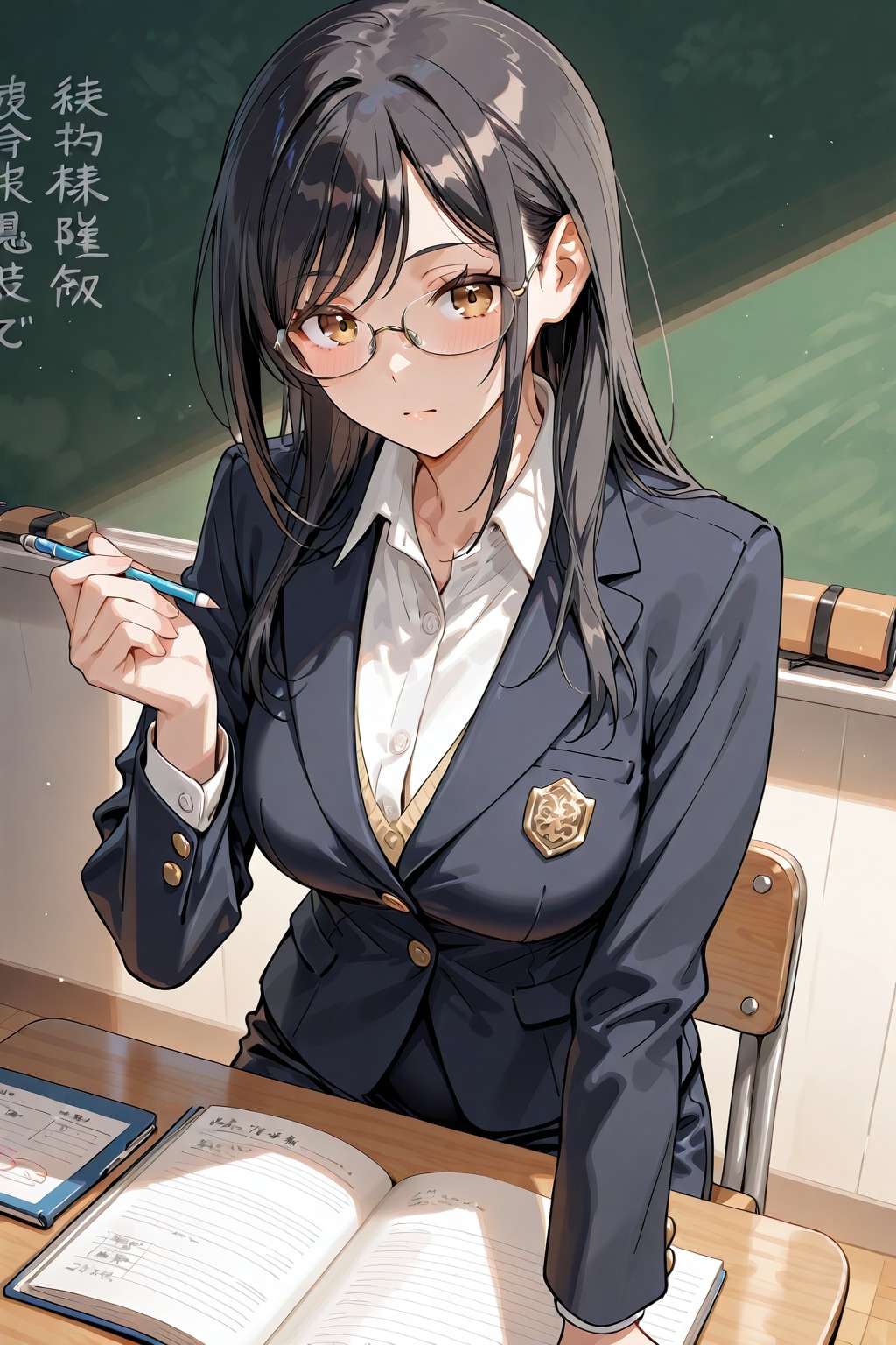 今日の眼鏡っ娘　シール化