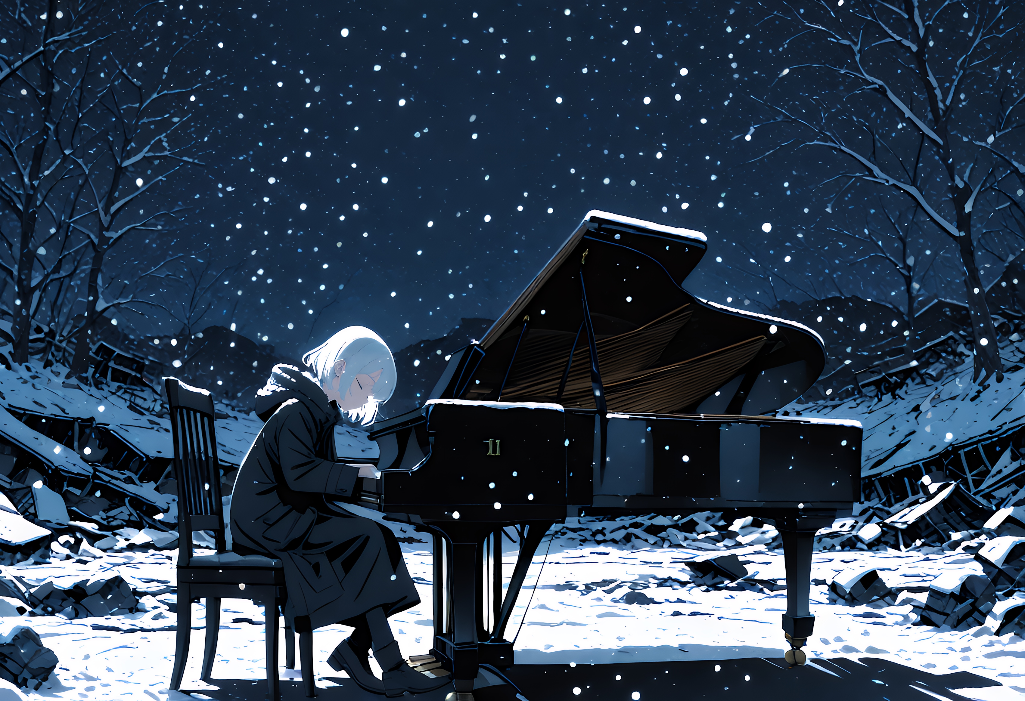 廃墟にも雪は積もる | の人気AIイラスト・グラビア