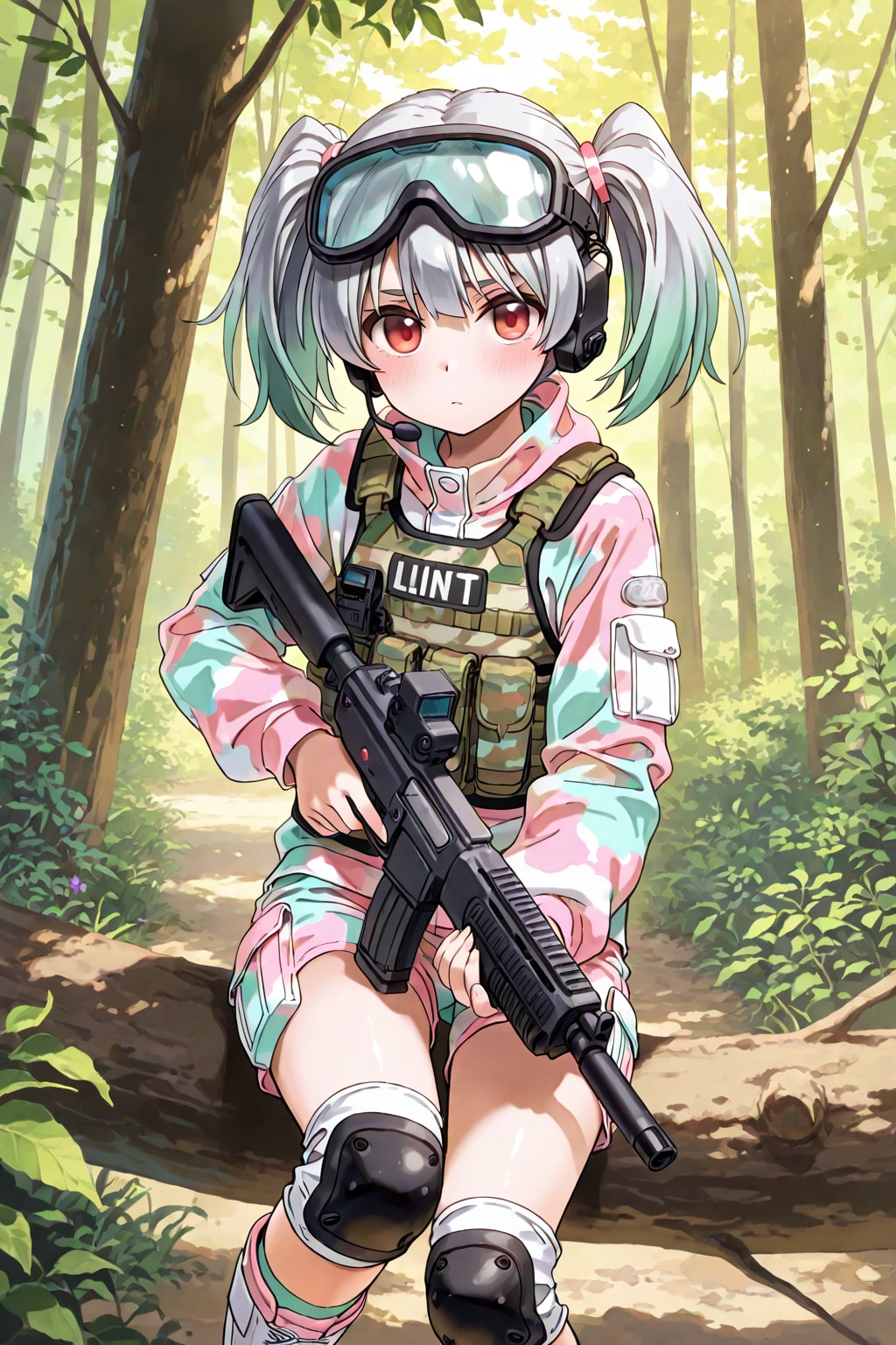 パステル迷彩服