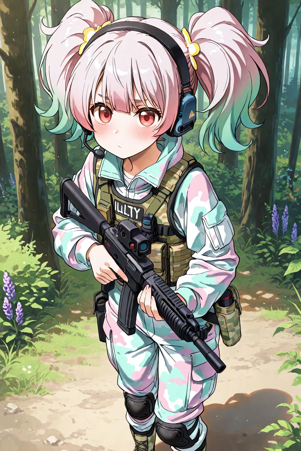 パステル迷彩服