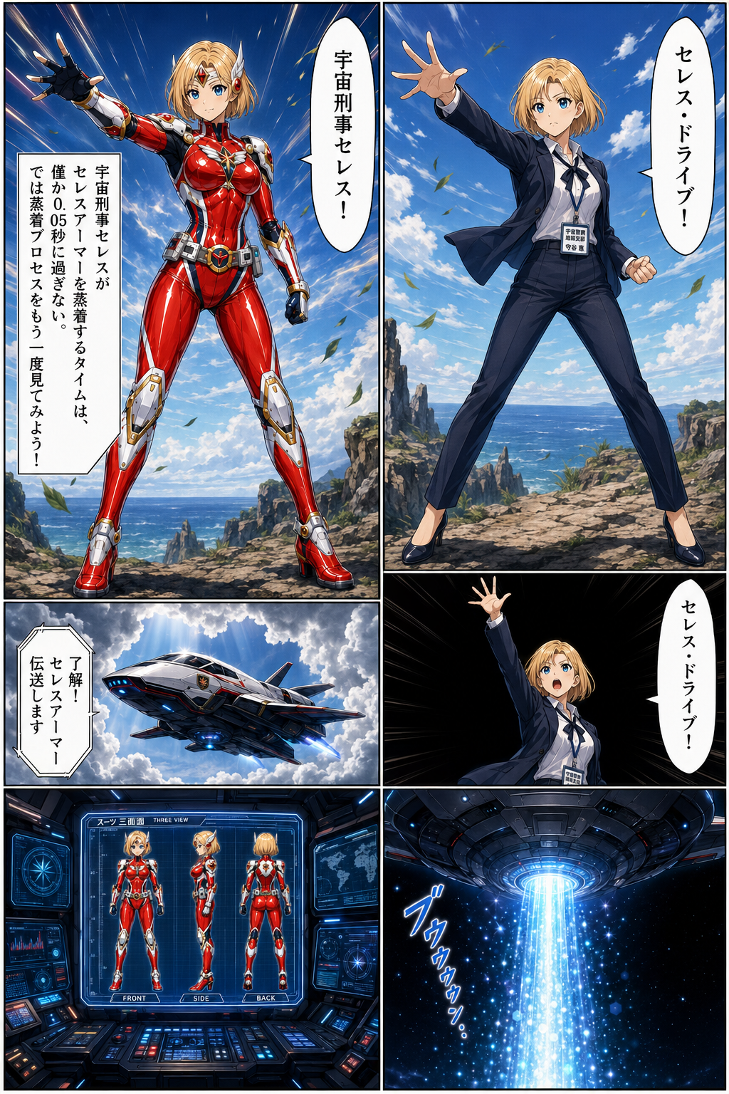 宇宙刑事セレスの変身シーン