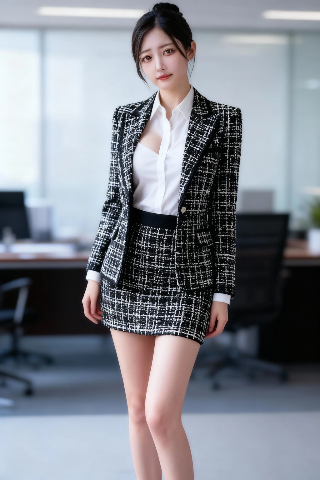 スレンダーな会社員の女性