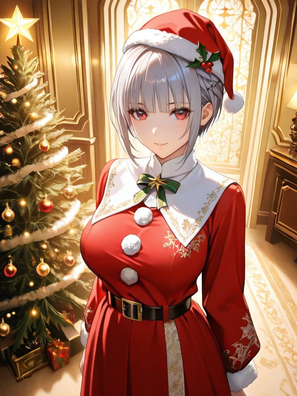 銀髪巨乳サンタ