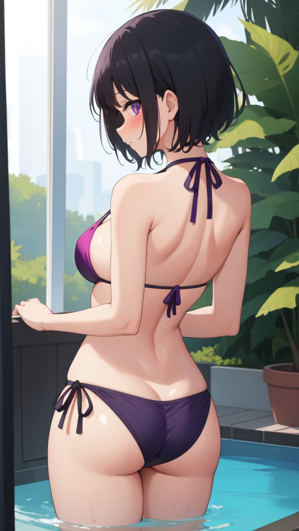 紫ビキニが最高にエロい僕の彼女との沖縄旅行♡