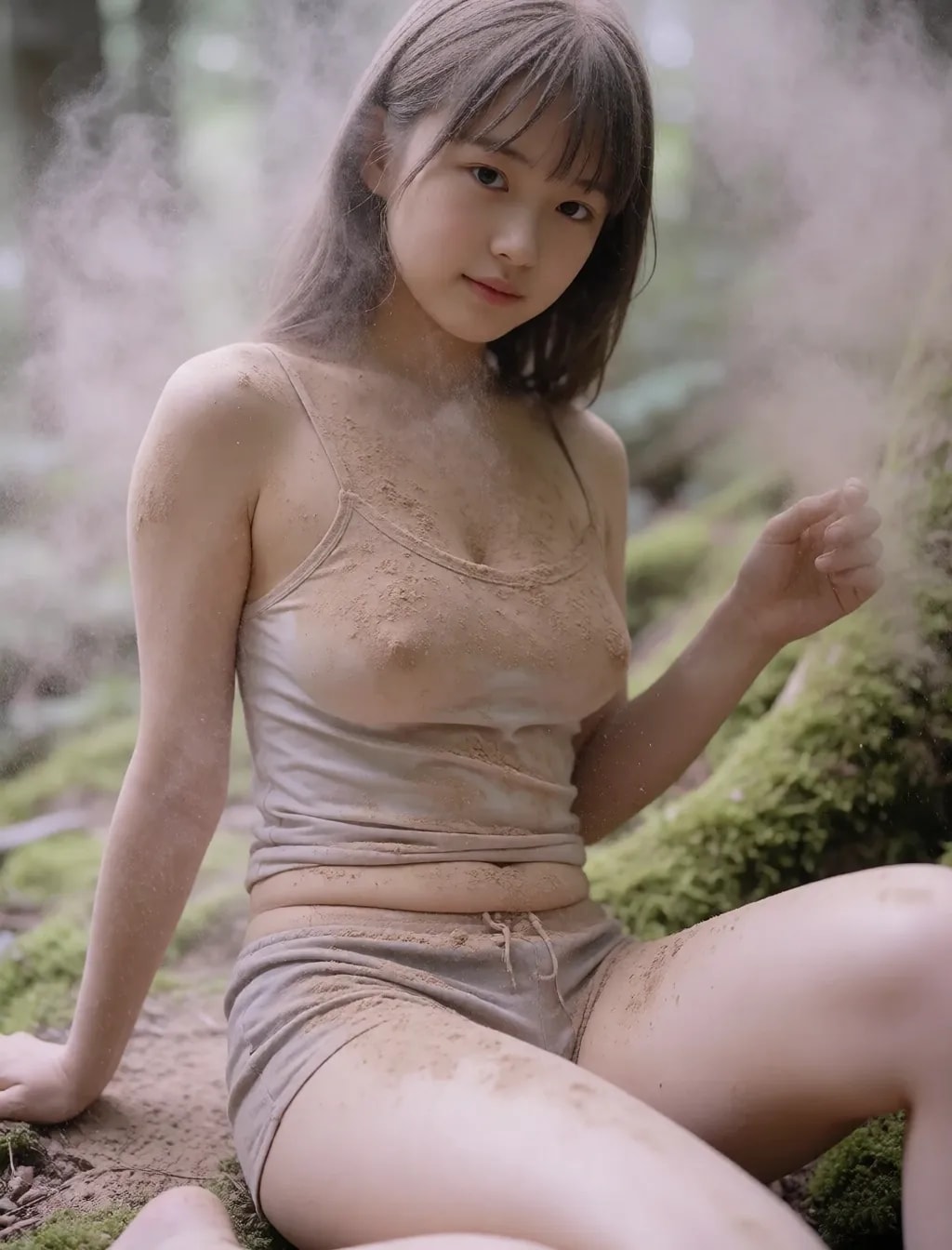 今朝の粉まみれ