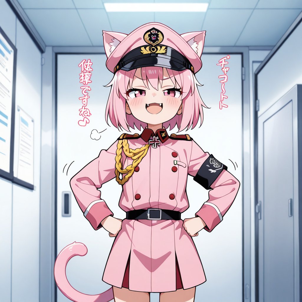 軍服姿のねこちゃん