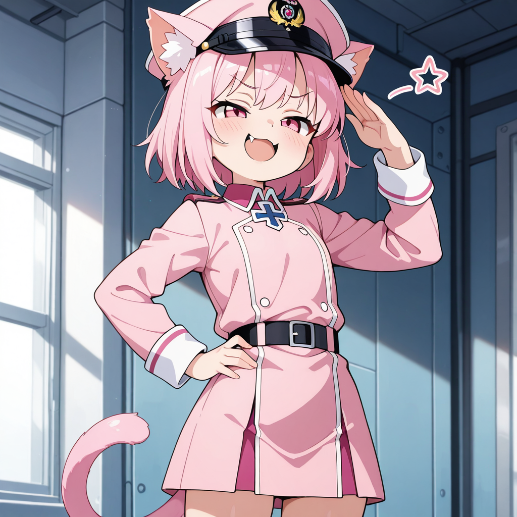 軍服姿のねこちゃん