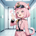 軍服姿のねこちゃん 2枚目