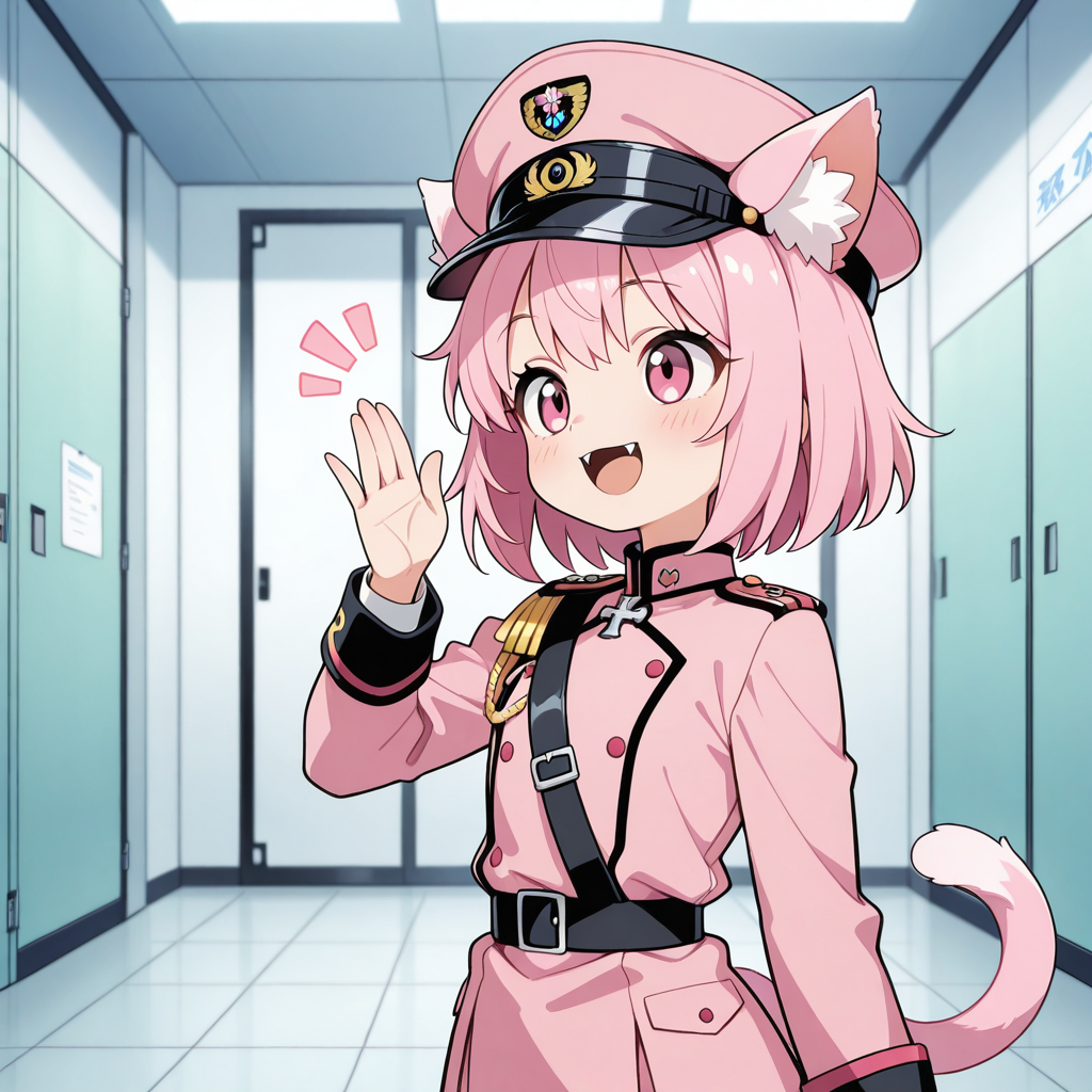 軍服姿のねこちゃん