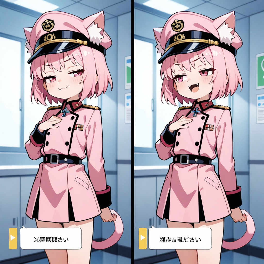 軍服姿のねこちゃん