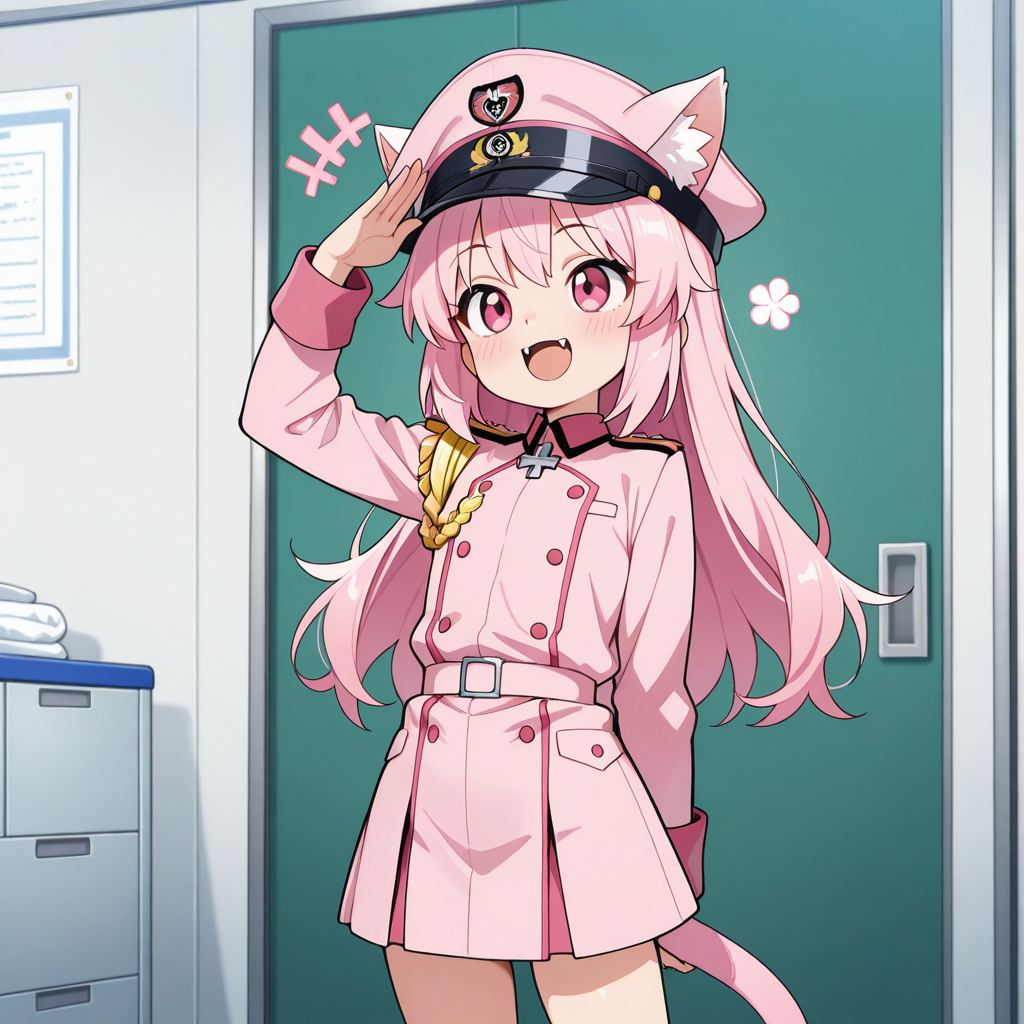 軍服姿のねこちゃん