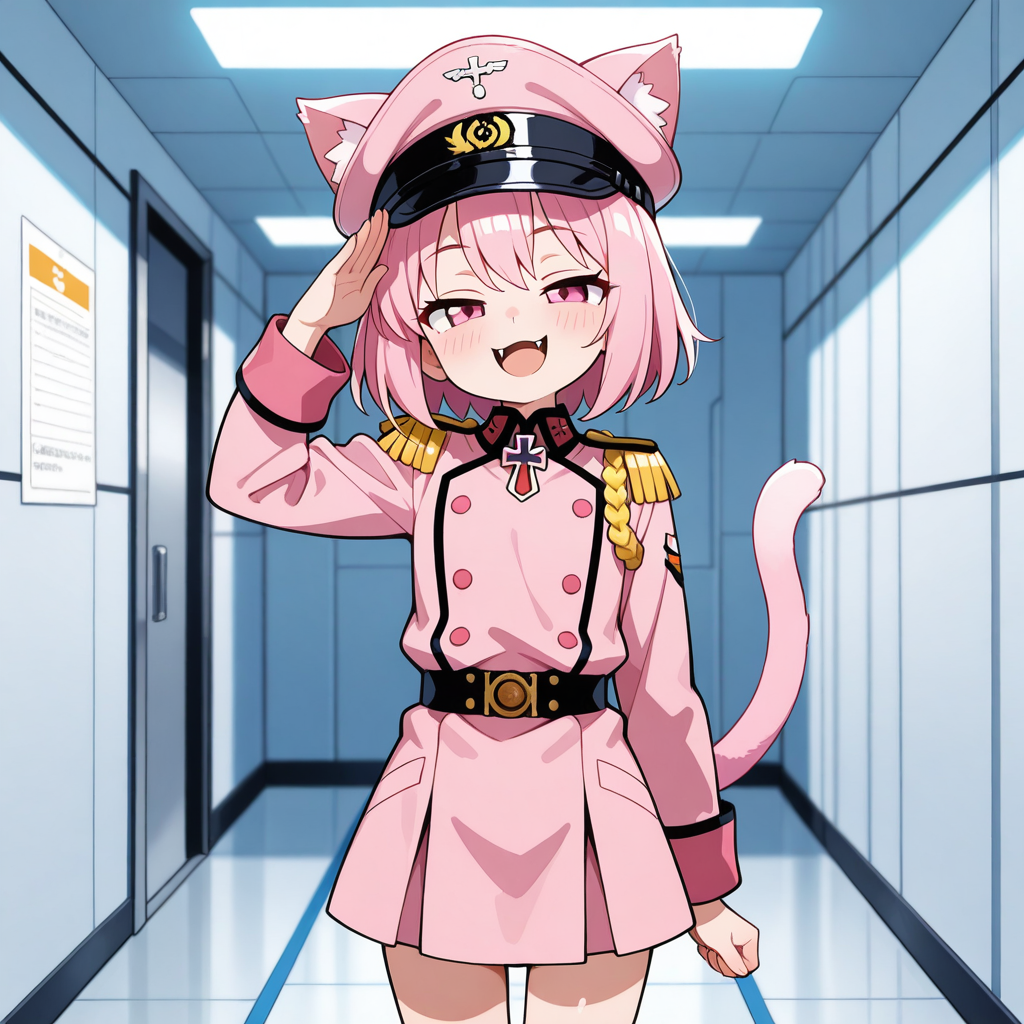 軍服姿のねこちゃん
