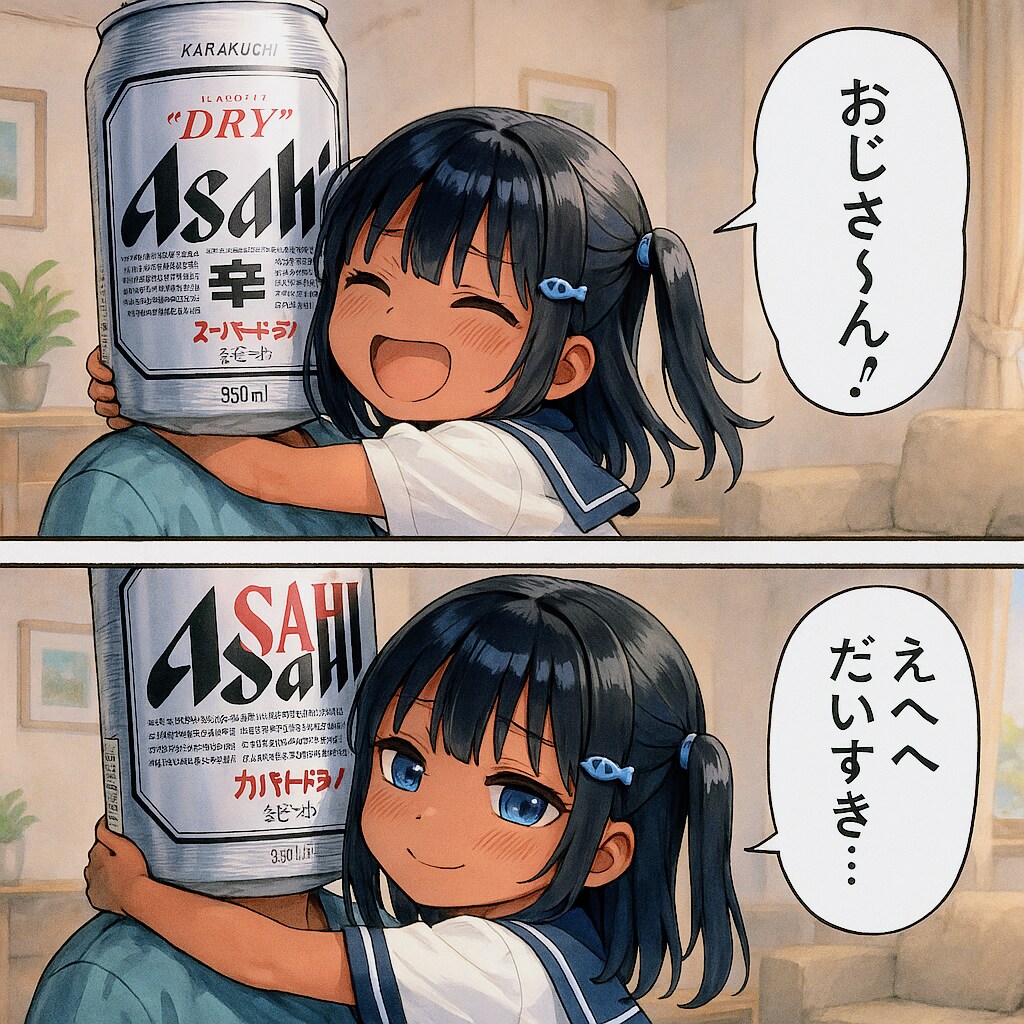 親戚のおじさんに会ったこなつちゃん