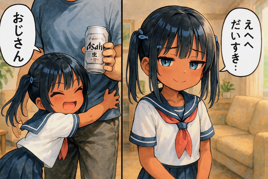 親戚のおじさんに会ったこなつちゃん