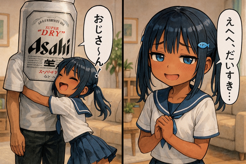 親戚のおじさんに会ったこなつちゃん