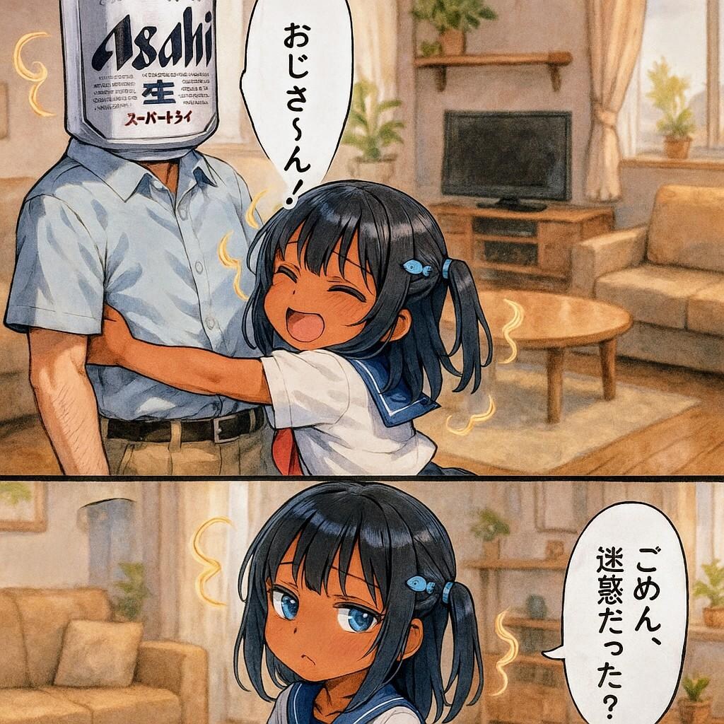 親戚のおじさんに会ったこなつちゃん