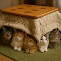 コタツを支配する猫 3枚目