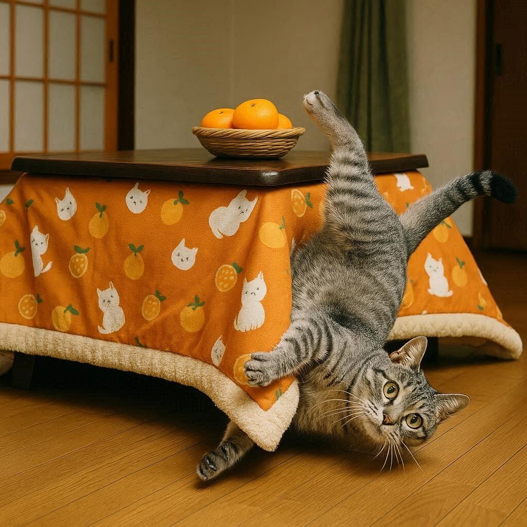 コタツを支配する猫