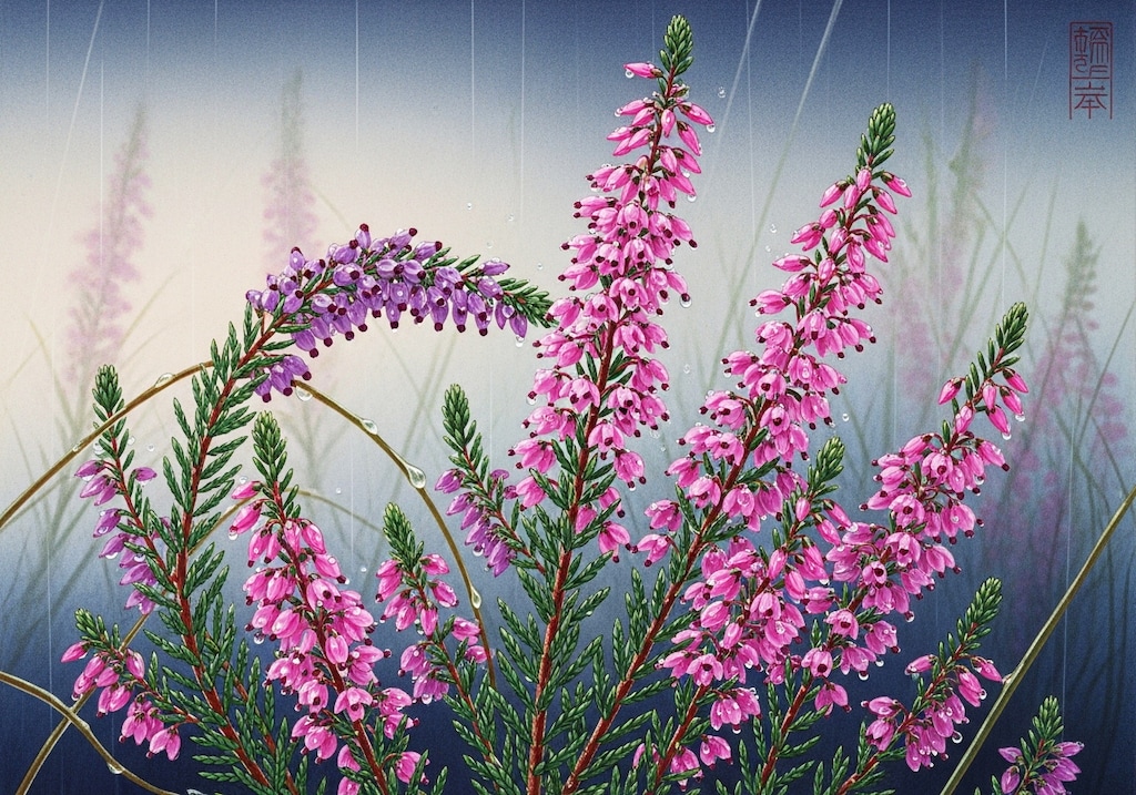 春を告げる雨とジャノメエリカ