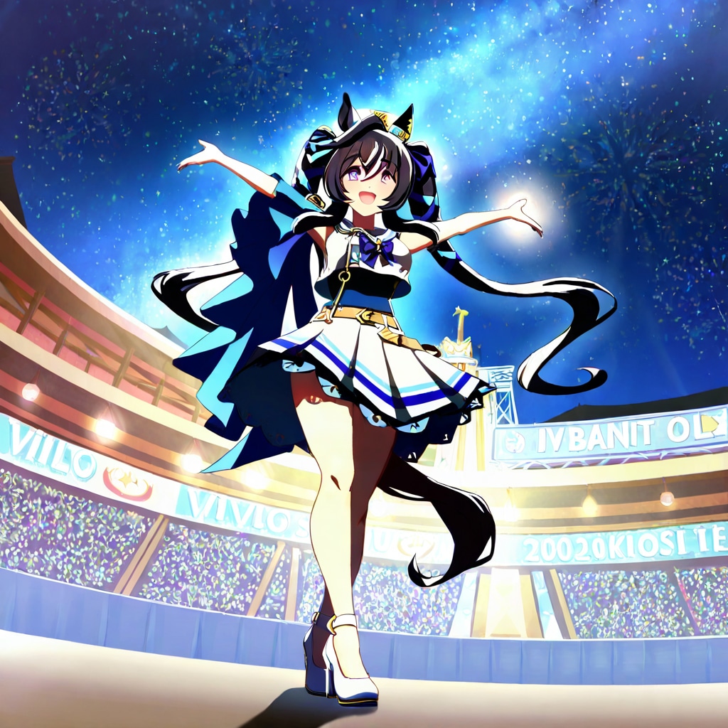 ウマ娘・ヴィブロス、アイドル達に声援を送る