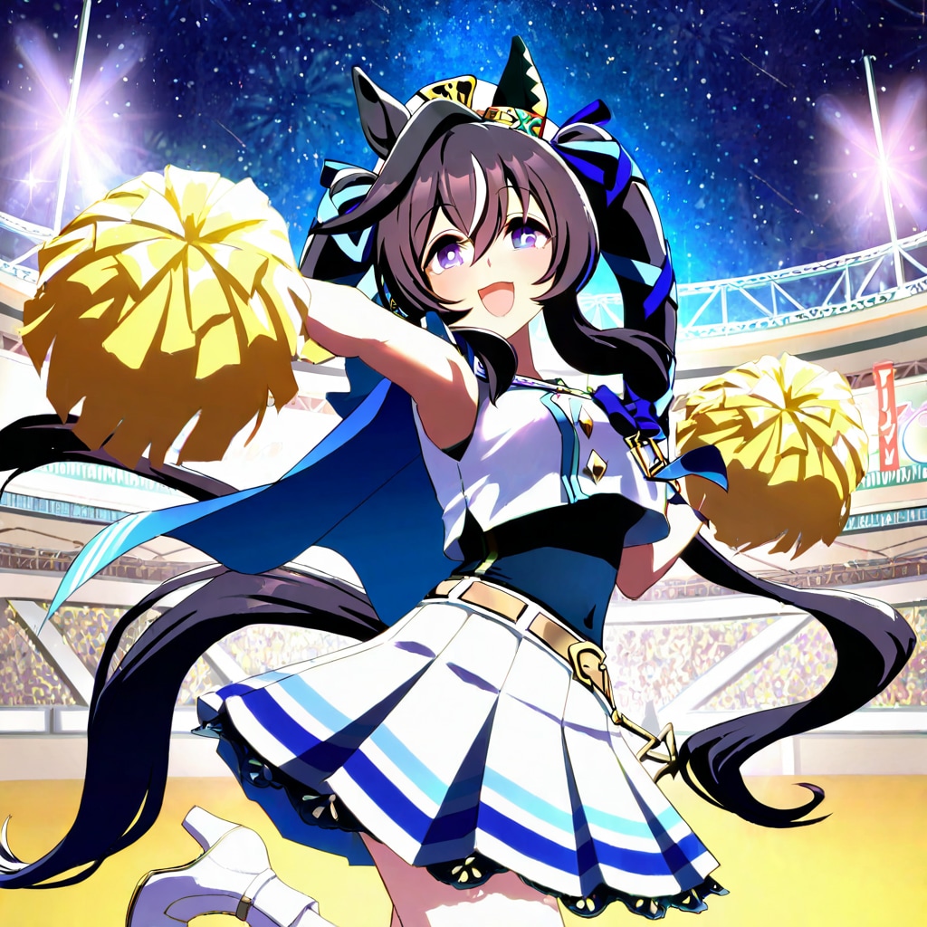 ウマ娘・ヴィブロス、アイドル達に声援を送る