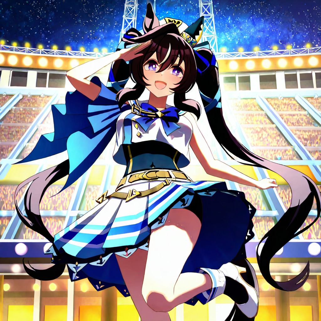 ウマ娘・ヴィブロス、アイドル達に声援を送る