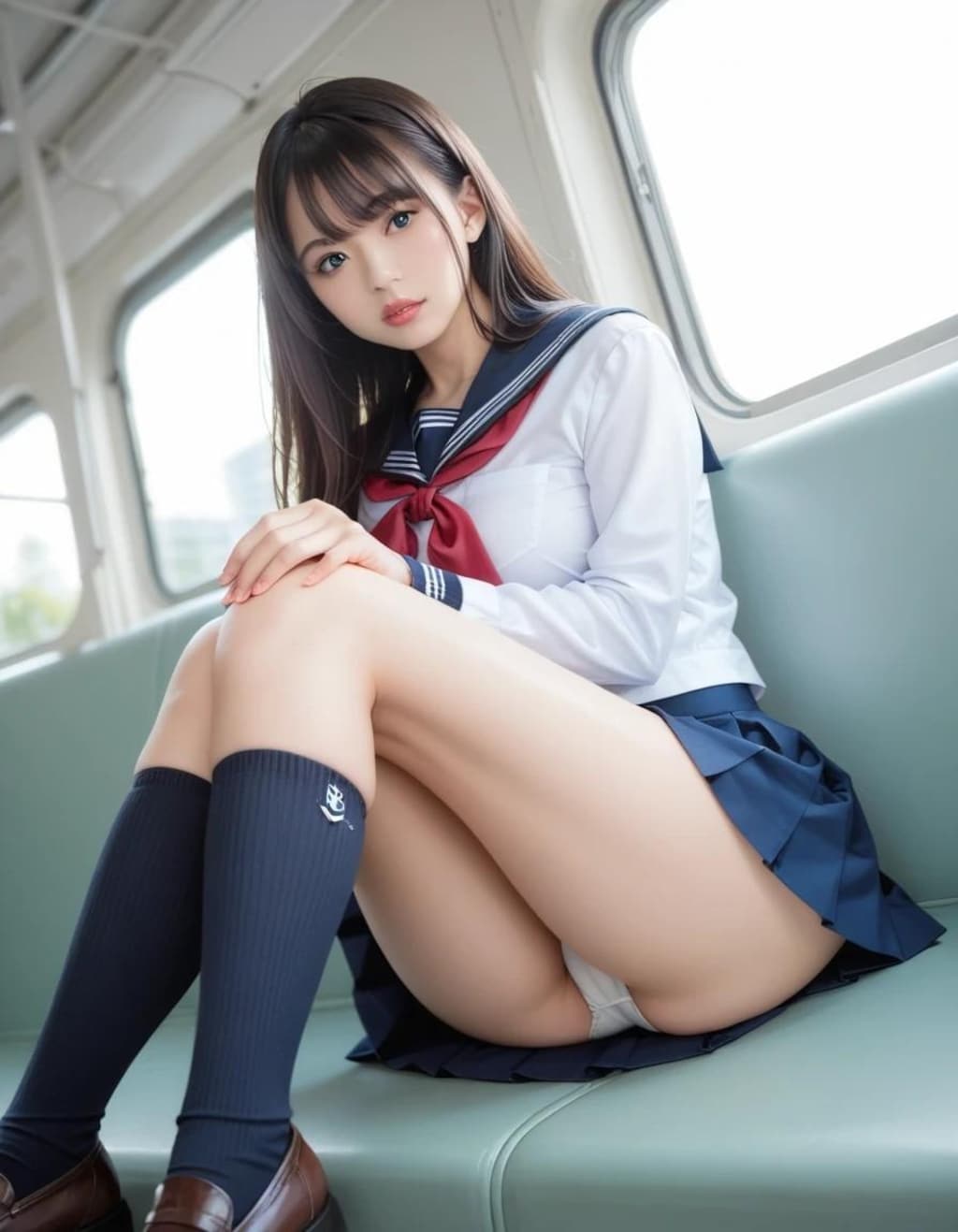 パンちら女子高生