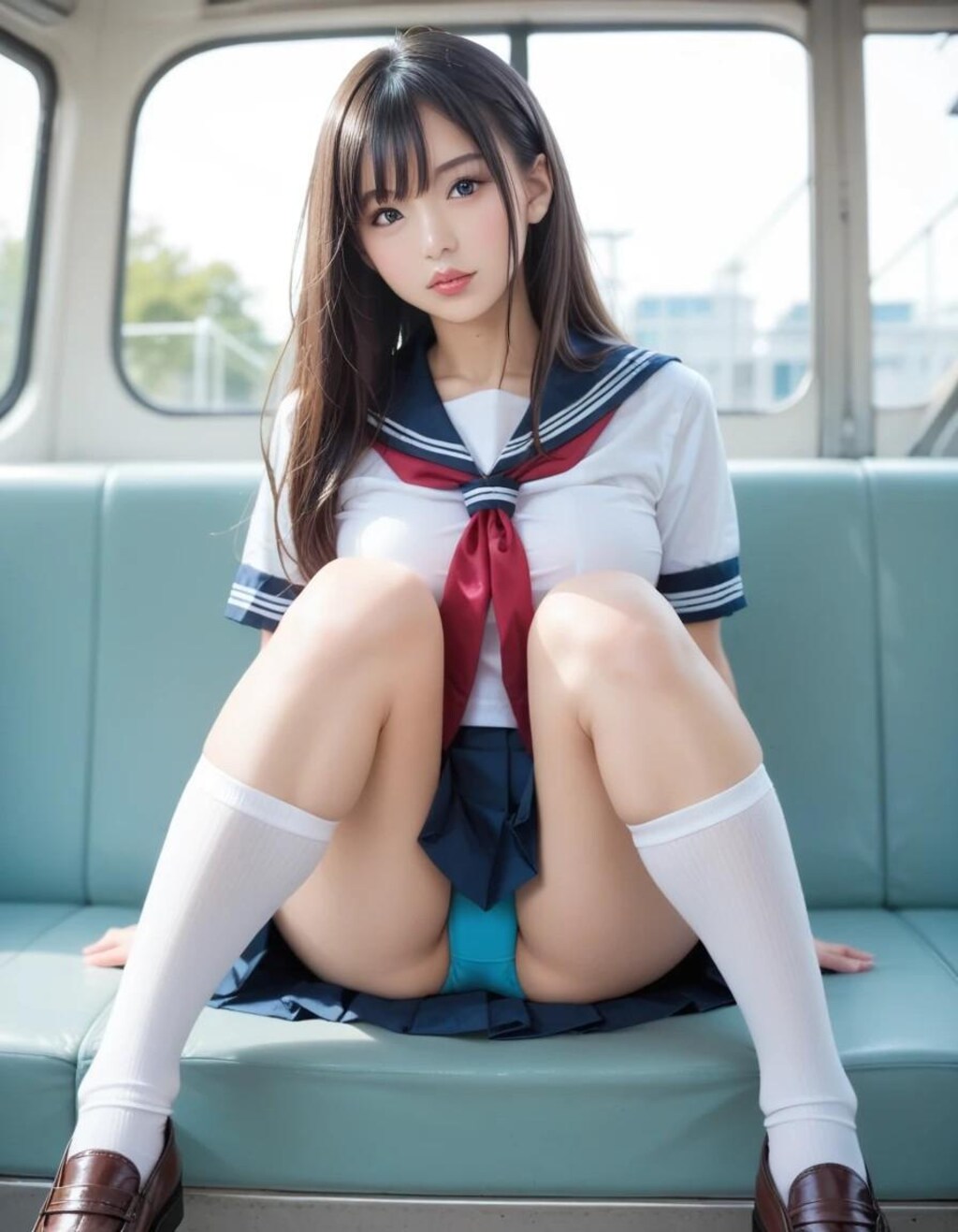パンちら女子高生