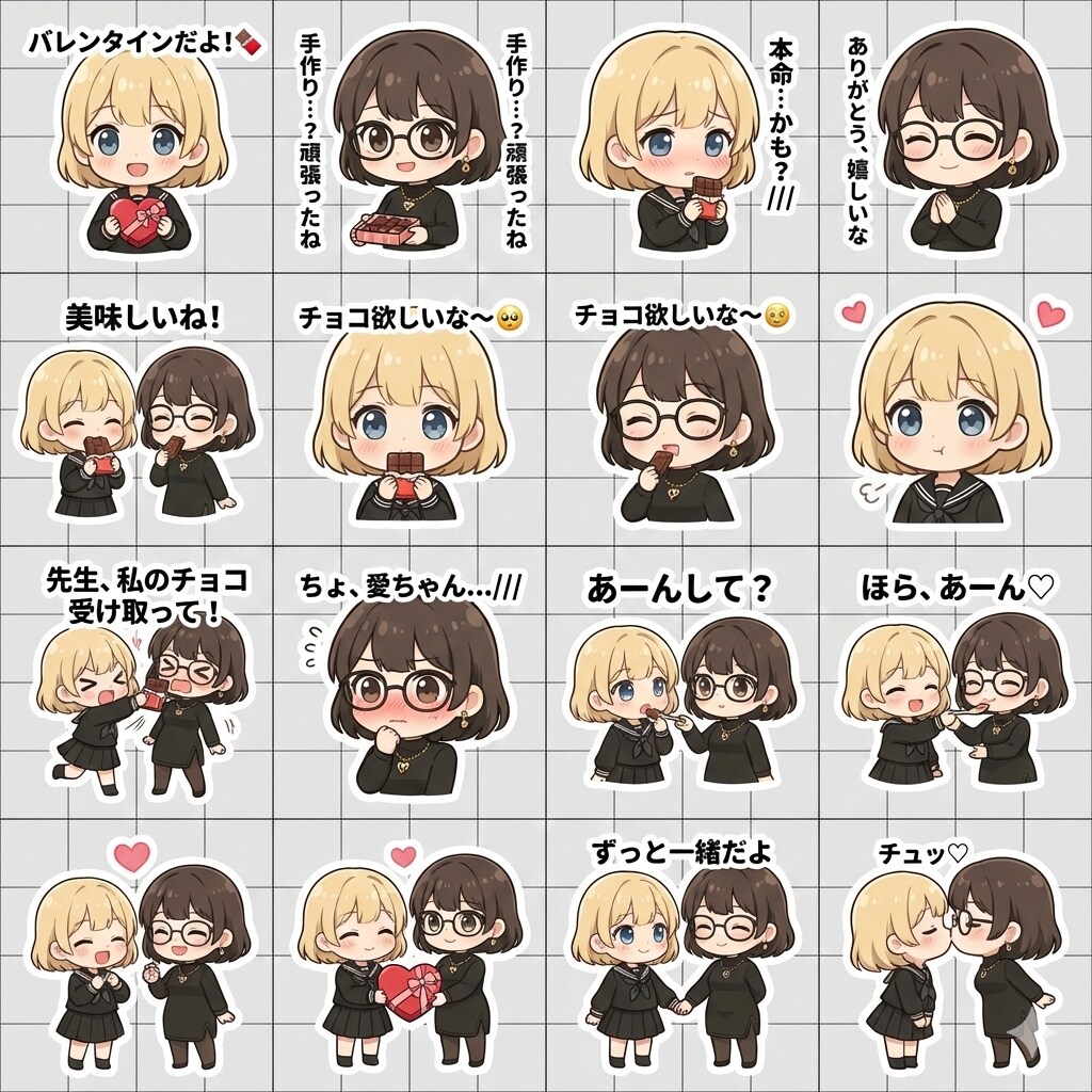 バレンタインスタンプ | の人気AIイラスト・グラビア
