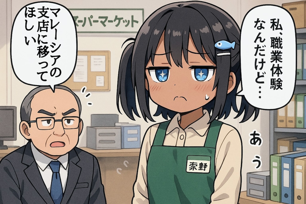 転勤を言い渡されたこなつちゃん