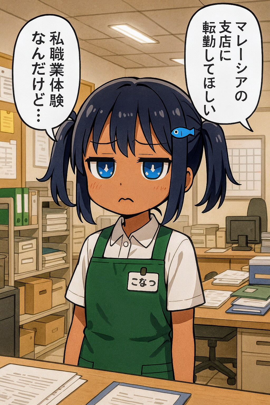 転勤を言い渡されたこなつちゃん