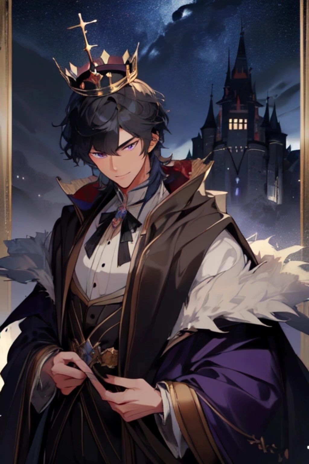 王冠をかぶった、黒髪短髪男性★その6(11枚)