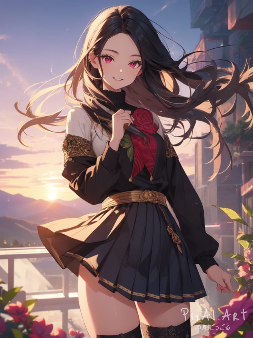 秋コーデ：絶対領域さん