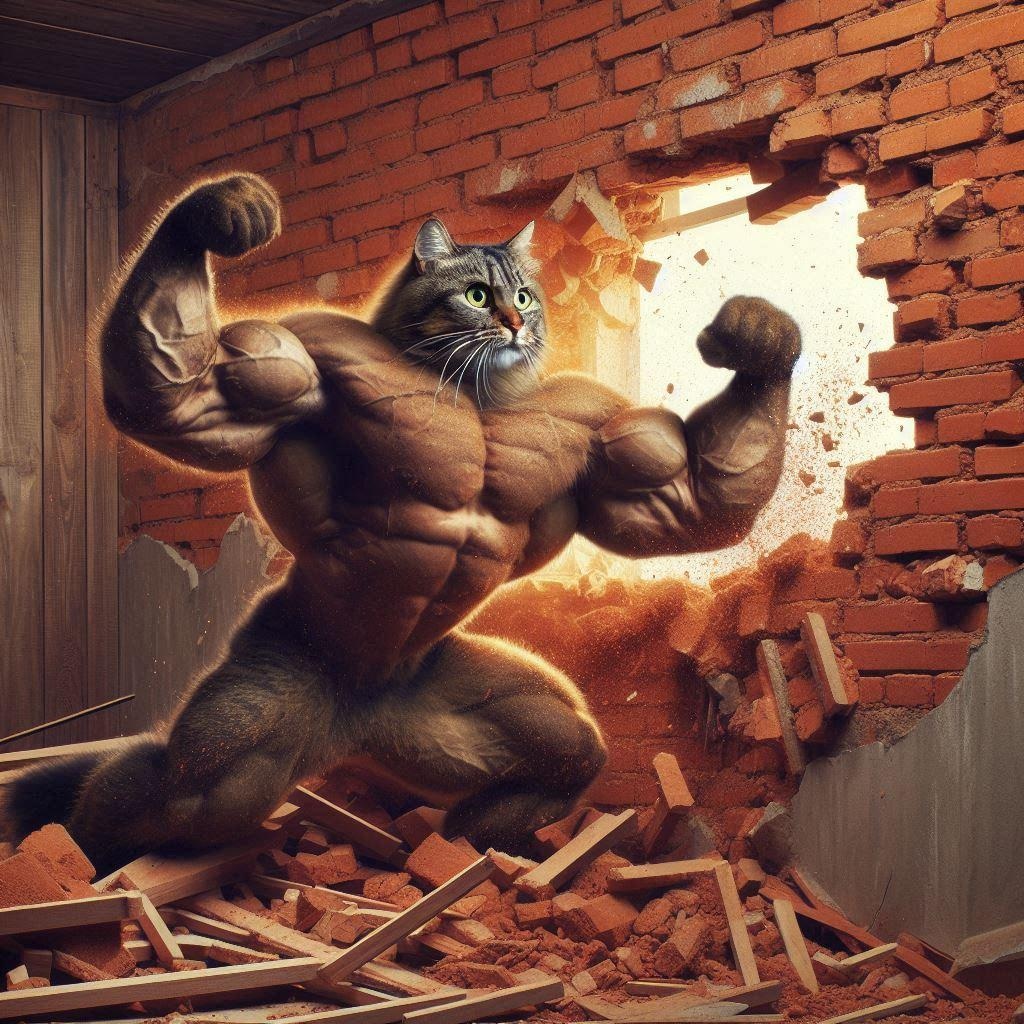 【筋肉注意】とにかく壁ドンがしたい猫