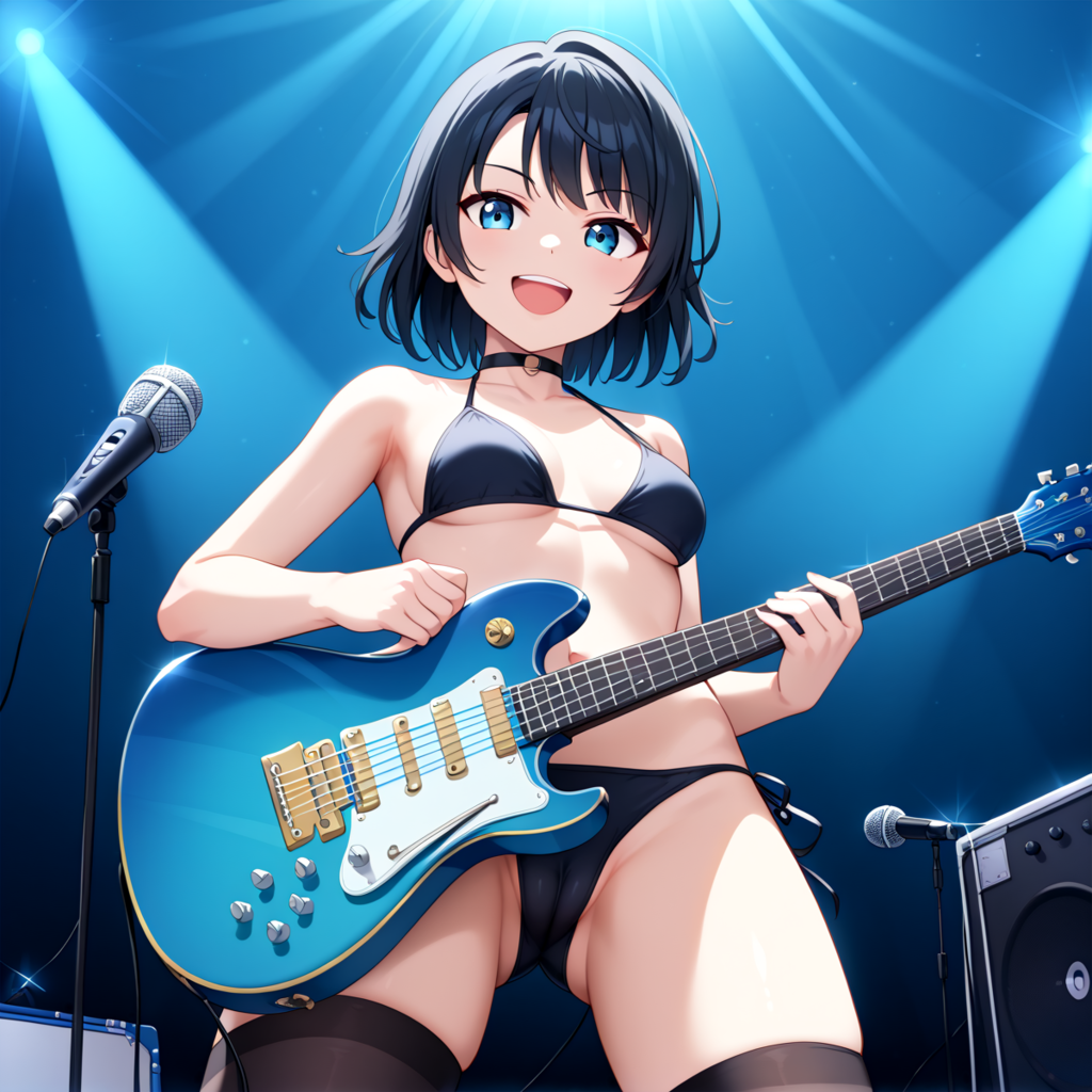 ビキニで熱唱！