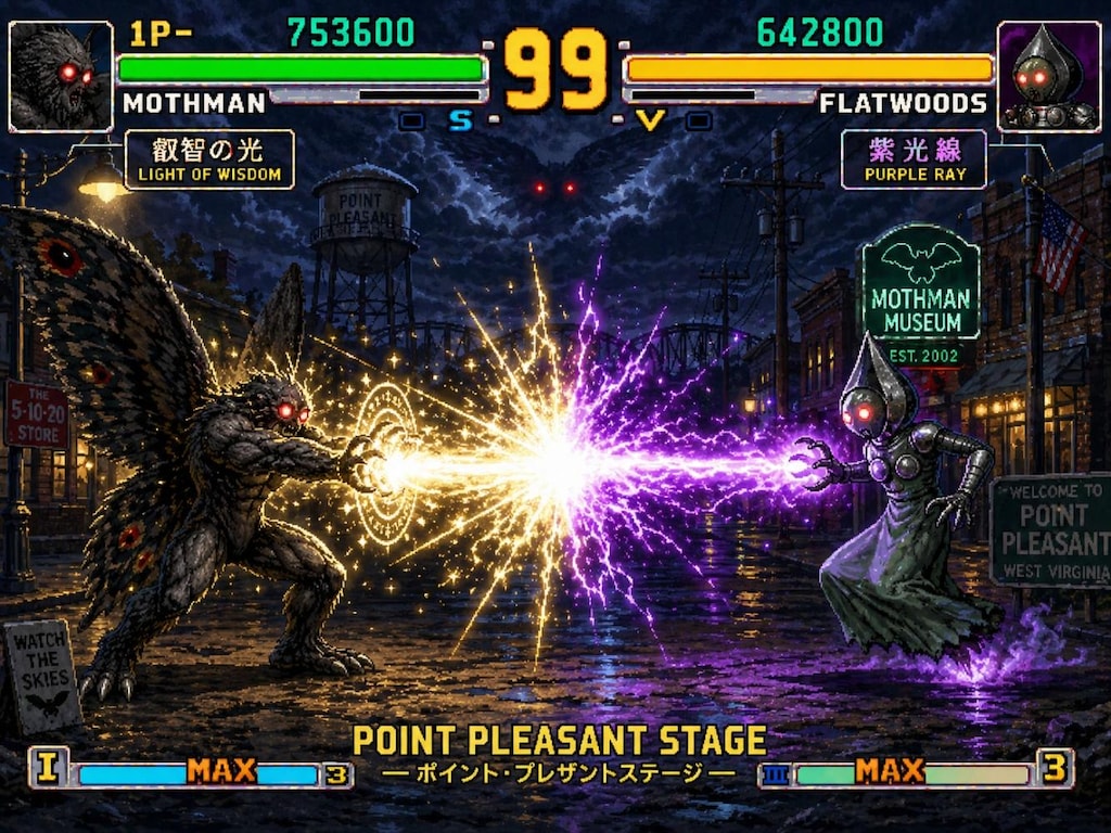 空想の生き物ドット絵格闘ゲーム風