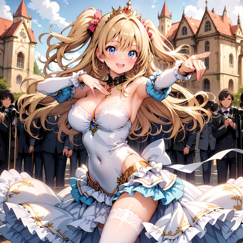お城のお姫様。今年も華麗でセクシーなドレスで得意なダンスを披露です