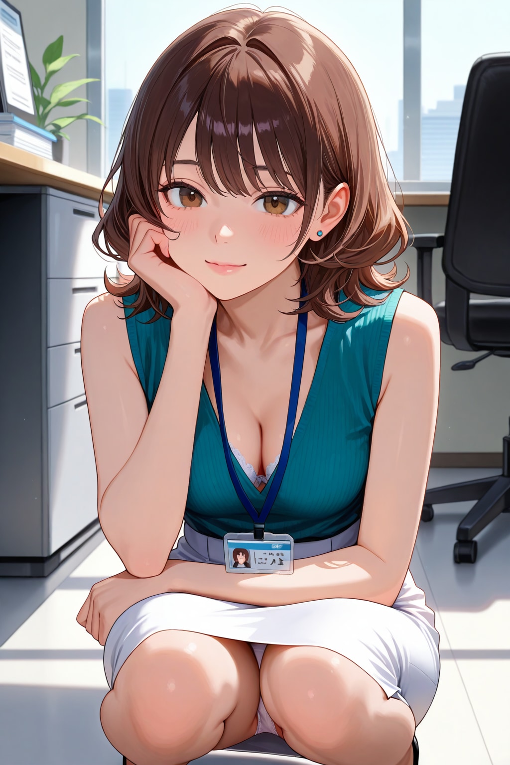 油断してるOLさん