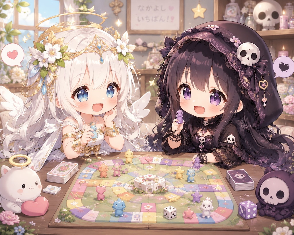 命の女神ちびちゃんと死の女神ちびちゃん