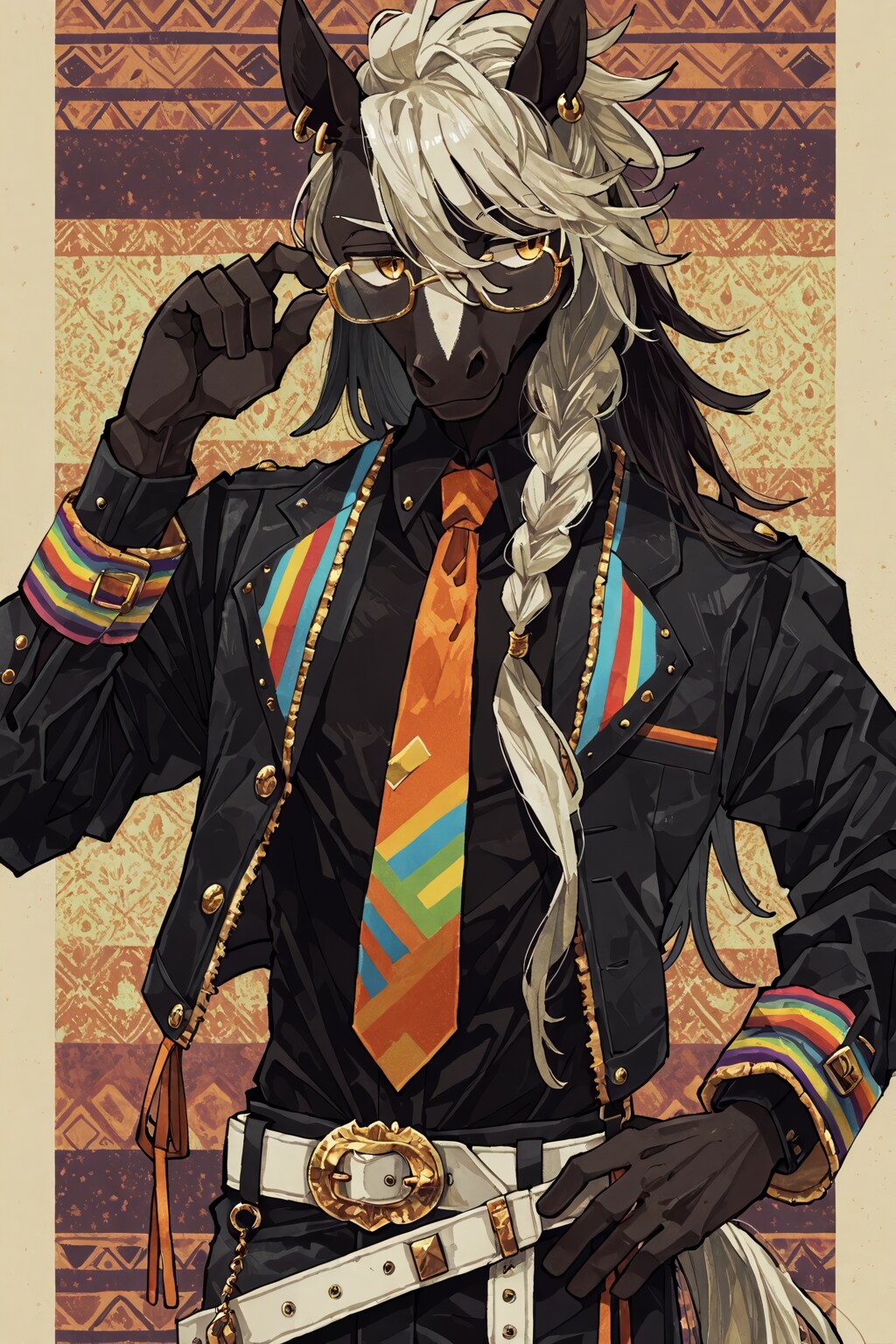 オシャレなイケ馬 | の人気AIイラスト・グラビア