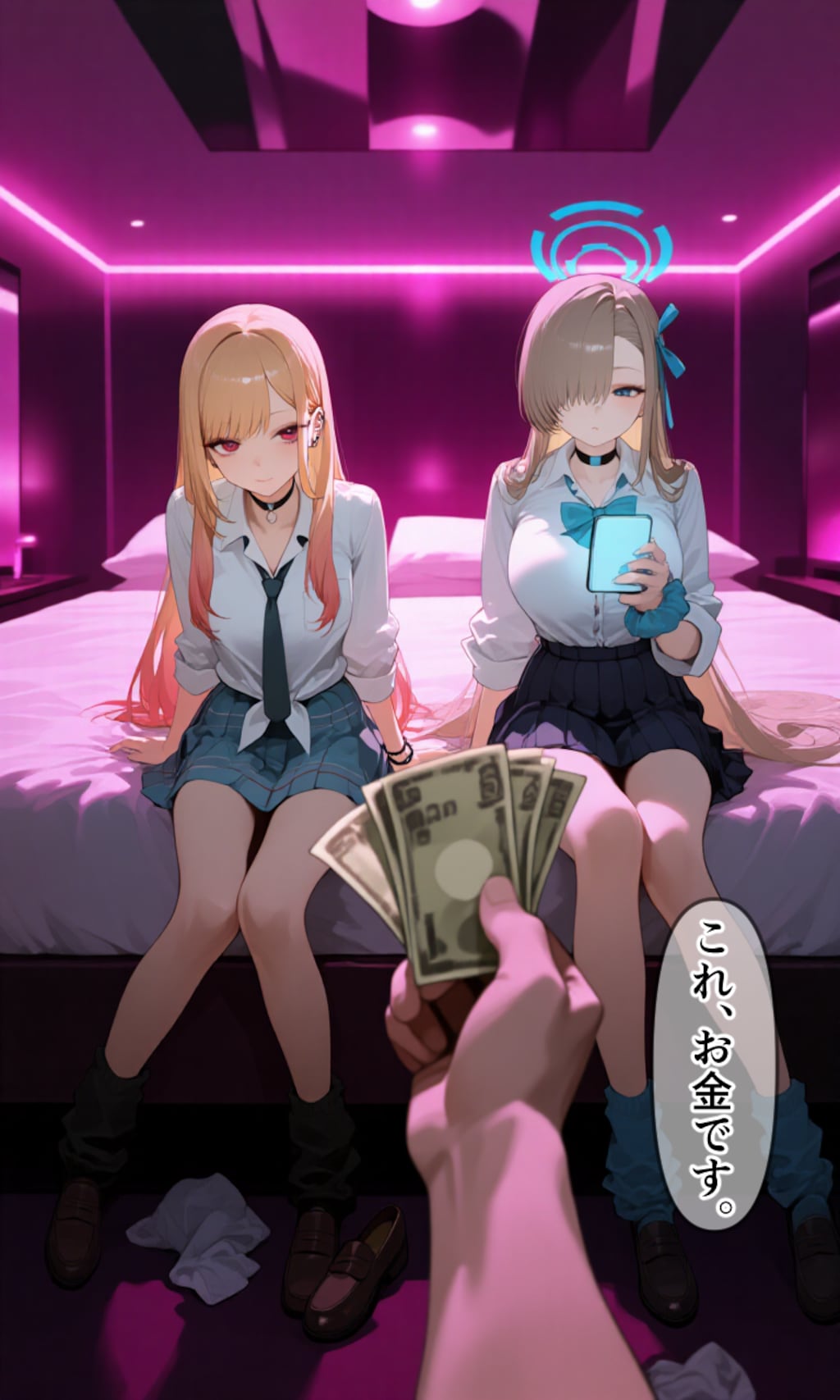 塩対応援交ギャル二人