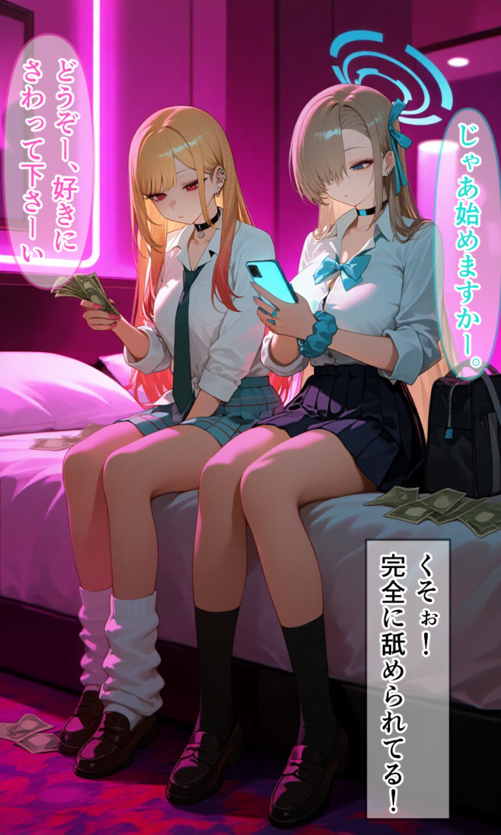 塩対応援交ギャル二人