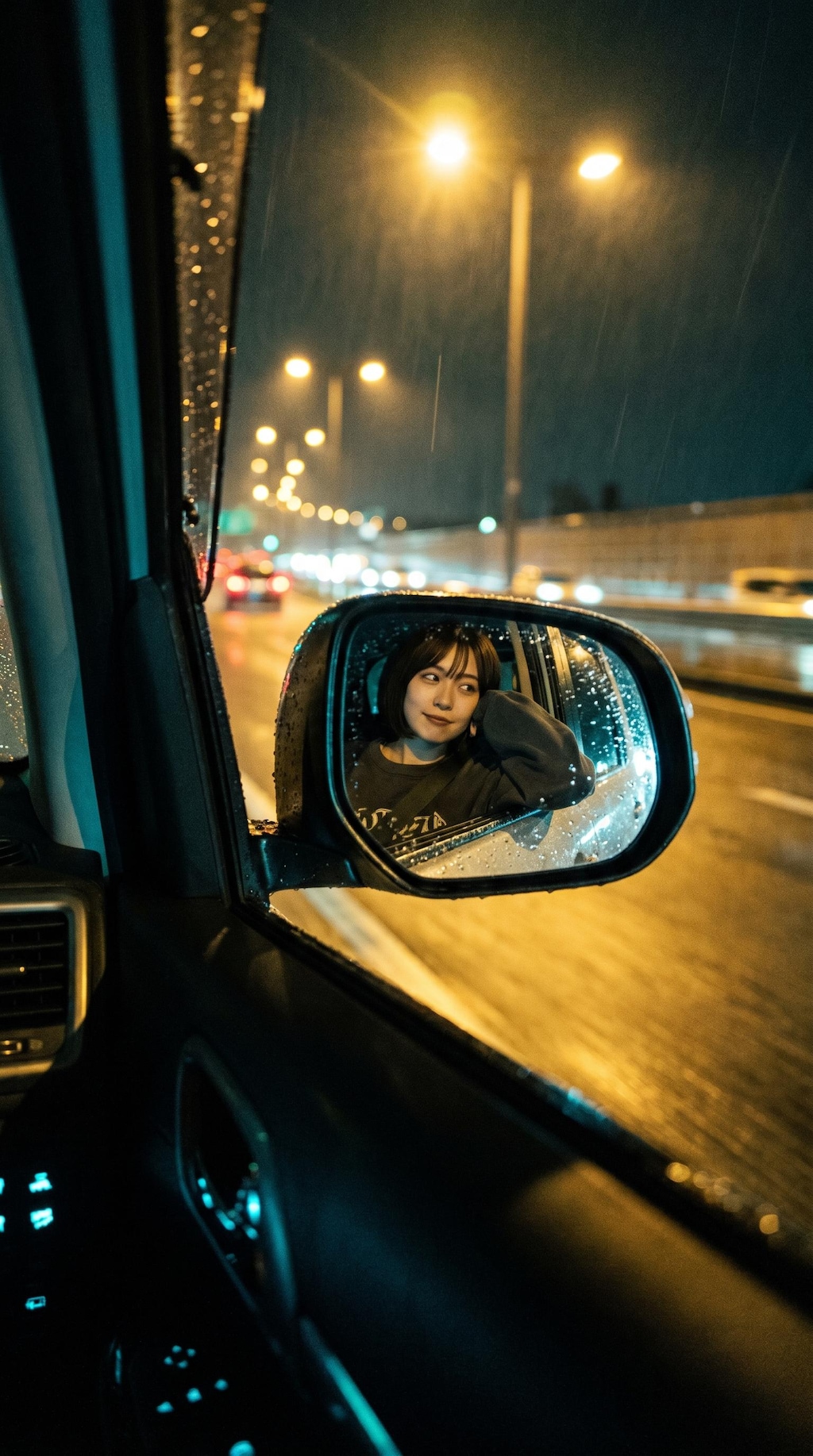 Rain Reflections at the Drive-In