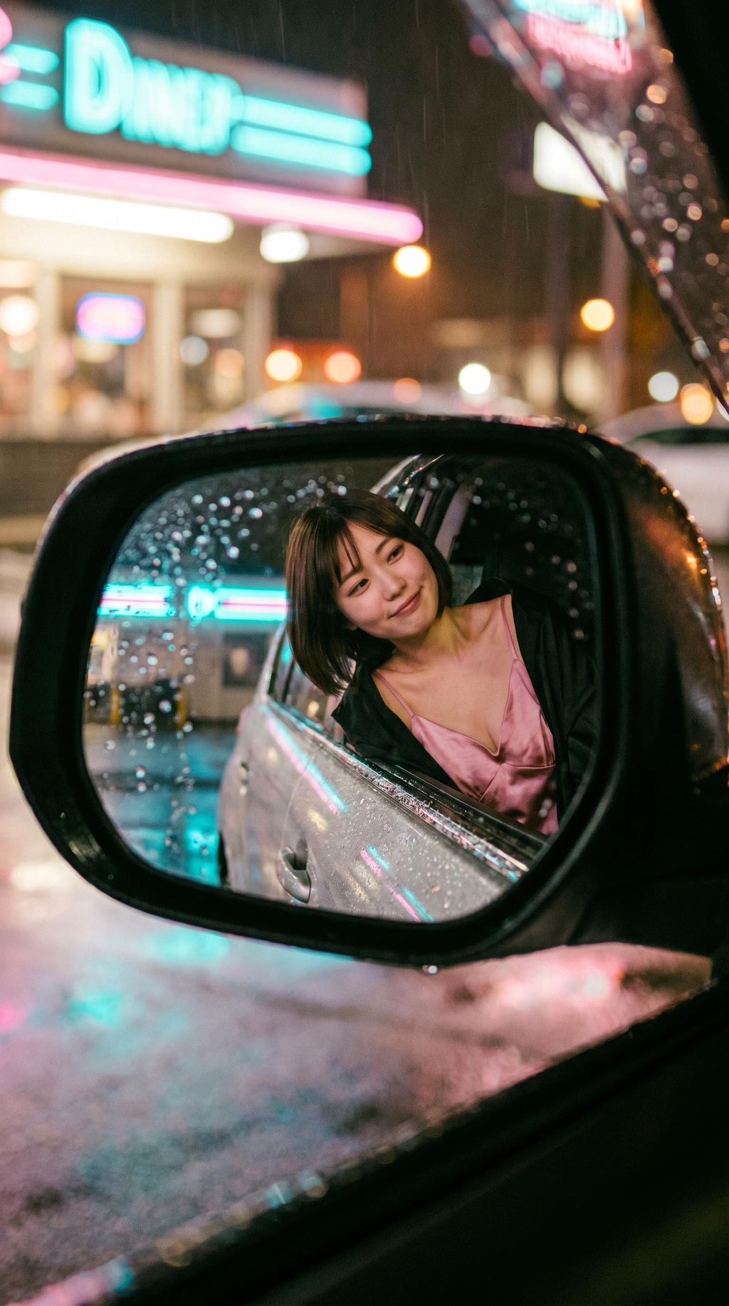 Rain Reflections at the Drive-In