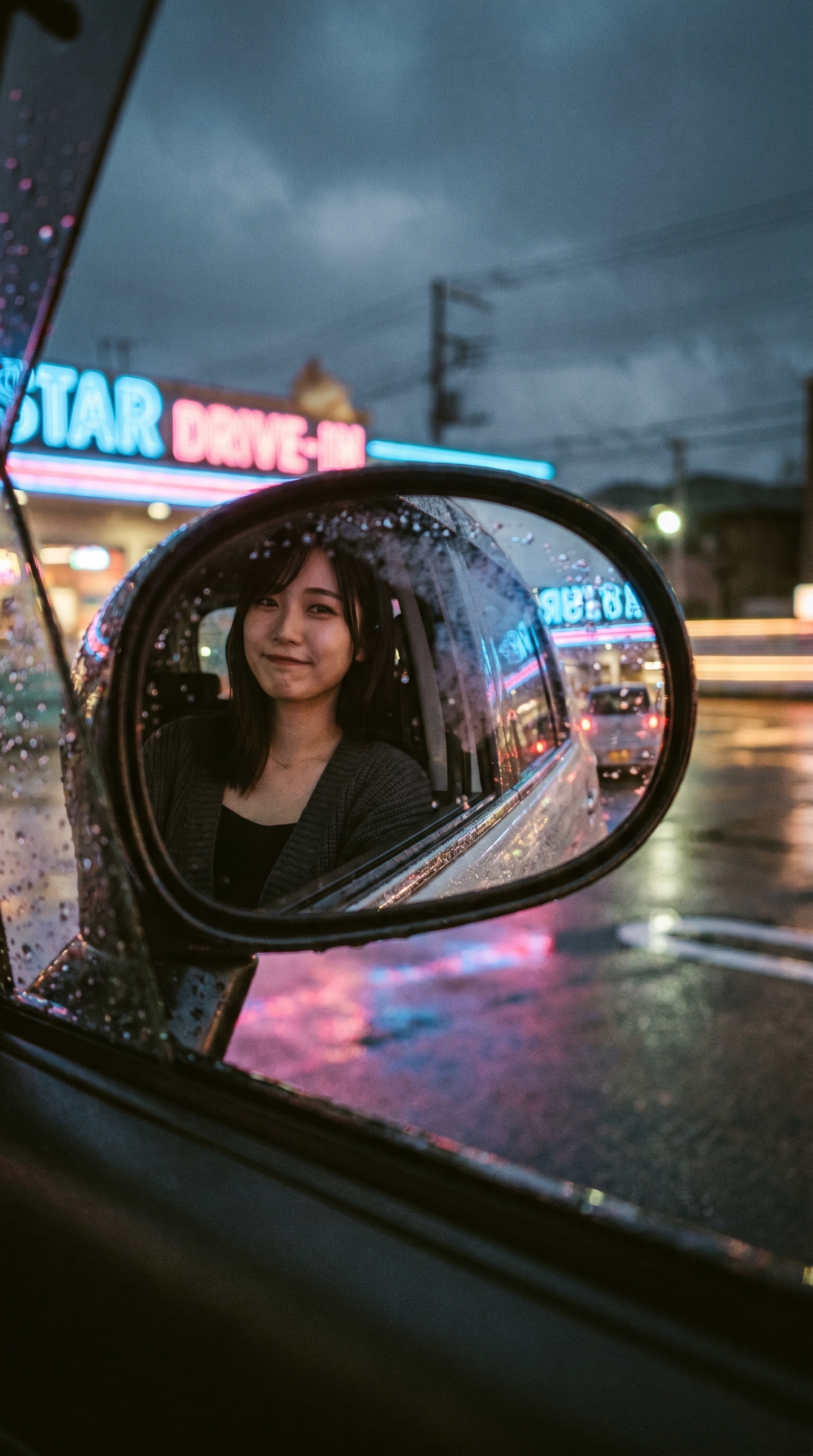 Rain Reflections at the Drive-In | の人気AIイラスト・グラビア