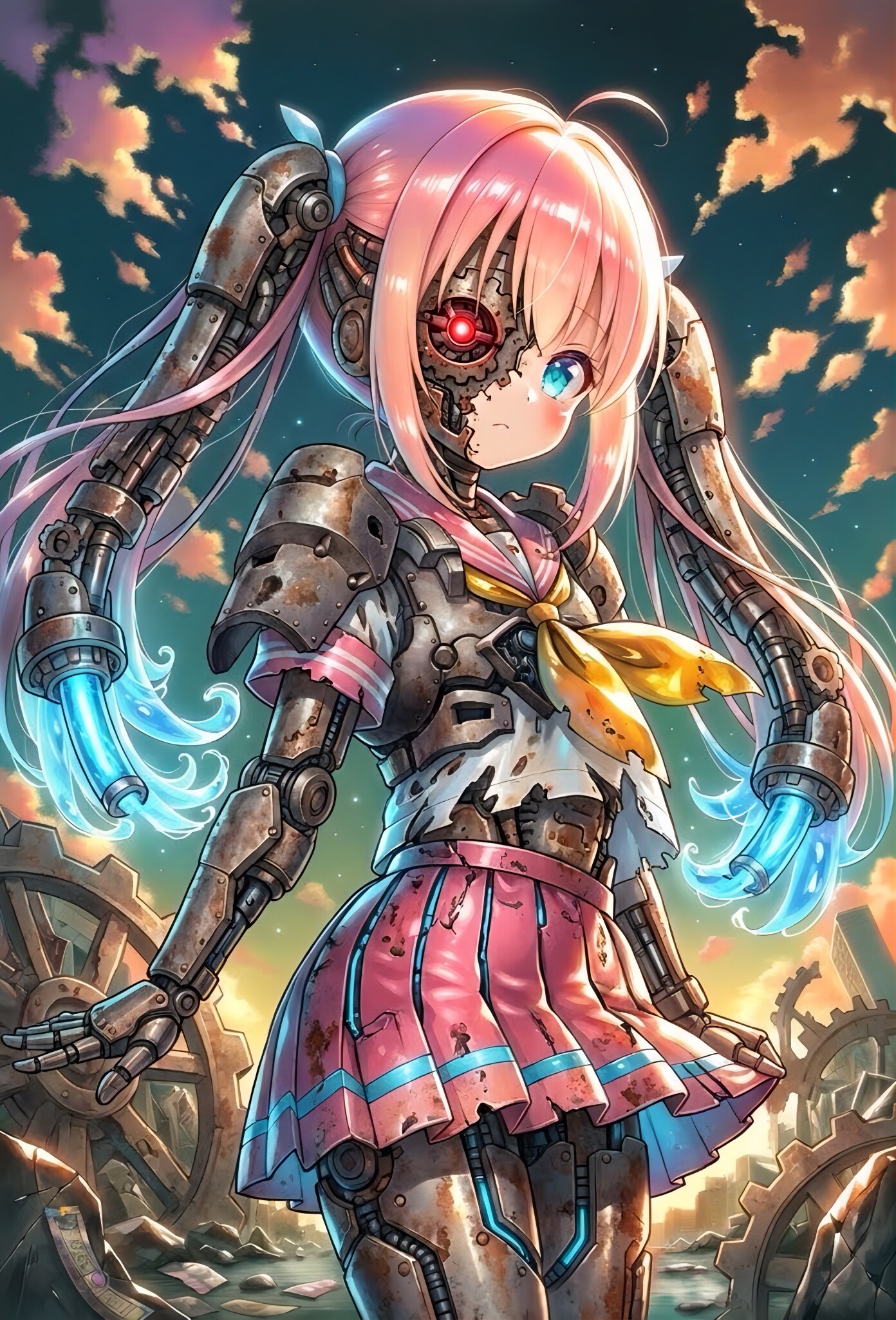 古代の機械桃少女