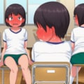 下着を取って体操服一枚で授業を受ける子 11枚目