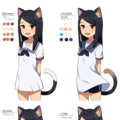 猫少女　設定画　カタログイラスト風 11枚目